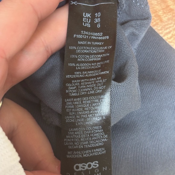 ASOS Design Oversized Gray T-Shirt Jumpsuit | Pockets | Size US 6 - Picture 12 of 12